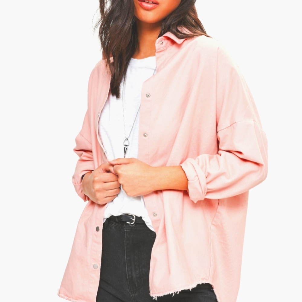 NWOT H&M pink no iron dress shirt